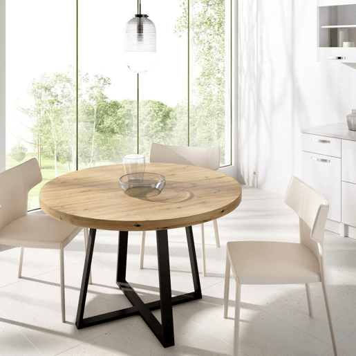 Mesa de jantar com efeito madeira