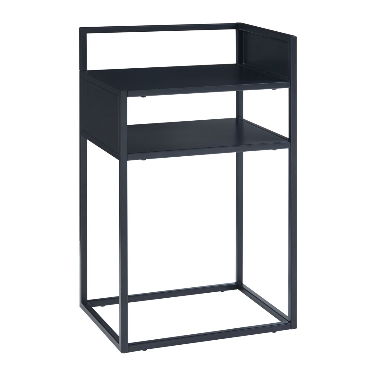Mesa auxiliar Riihimäki con estante acero [en.casa] 40x30