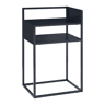 Mesa de apoio Riihimäki com prateleira em aço 65x40x30cm - Preto mate en.casa