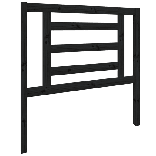 vidaXL Cabeceira de cama 96x4x100 cm pinho maciço preto