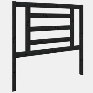 vidaXL Cabeceira de cama 96x4x100 cm pinho maciço preto