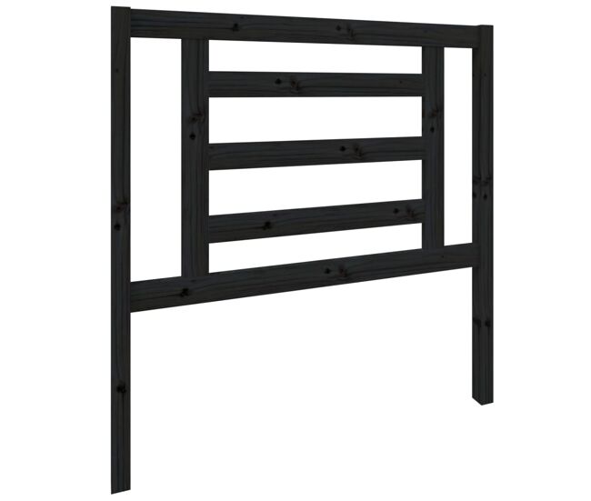Vidaxl cabecero de cama madera maciza de pino negro 96x4x100 cm