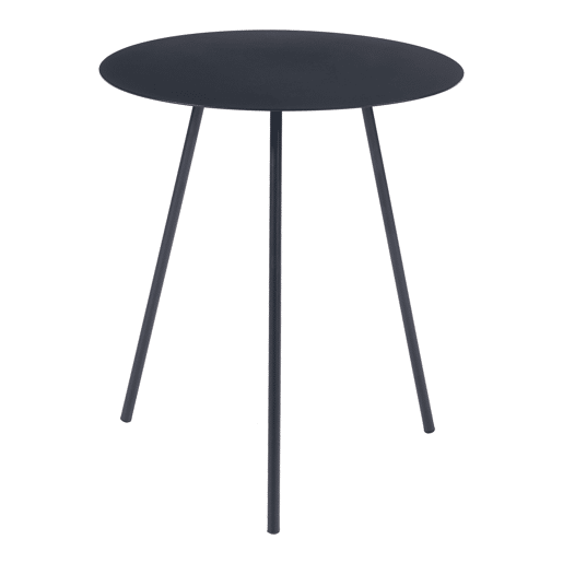 Mesa de apoio redonda Sula 3 pés metal 45xØ40cm - Preto en.casa