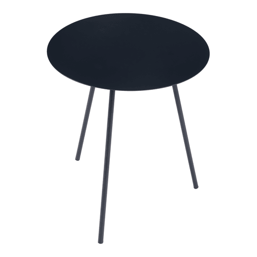 Mesa de apoio redonda Sula 3 pés metal 45xØ40cm - Preto en.casa