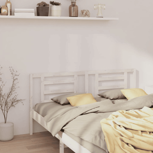 vidaXL Cabeceira de cama 206x4x100 cm pinho maciço branco vidaXL Cabeceira de cama 206x4x100 cm pinho maciço branco