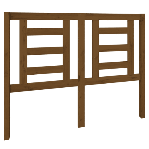 vidaXL Cabeceira de cama 126x4x100 cm pinho maciço castanho mel