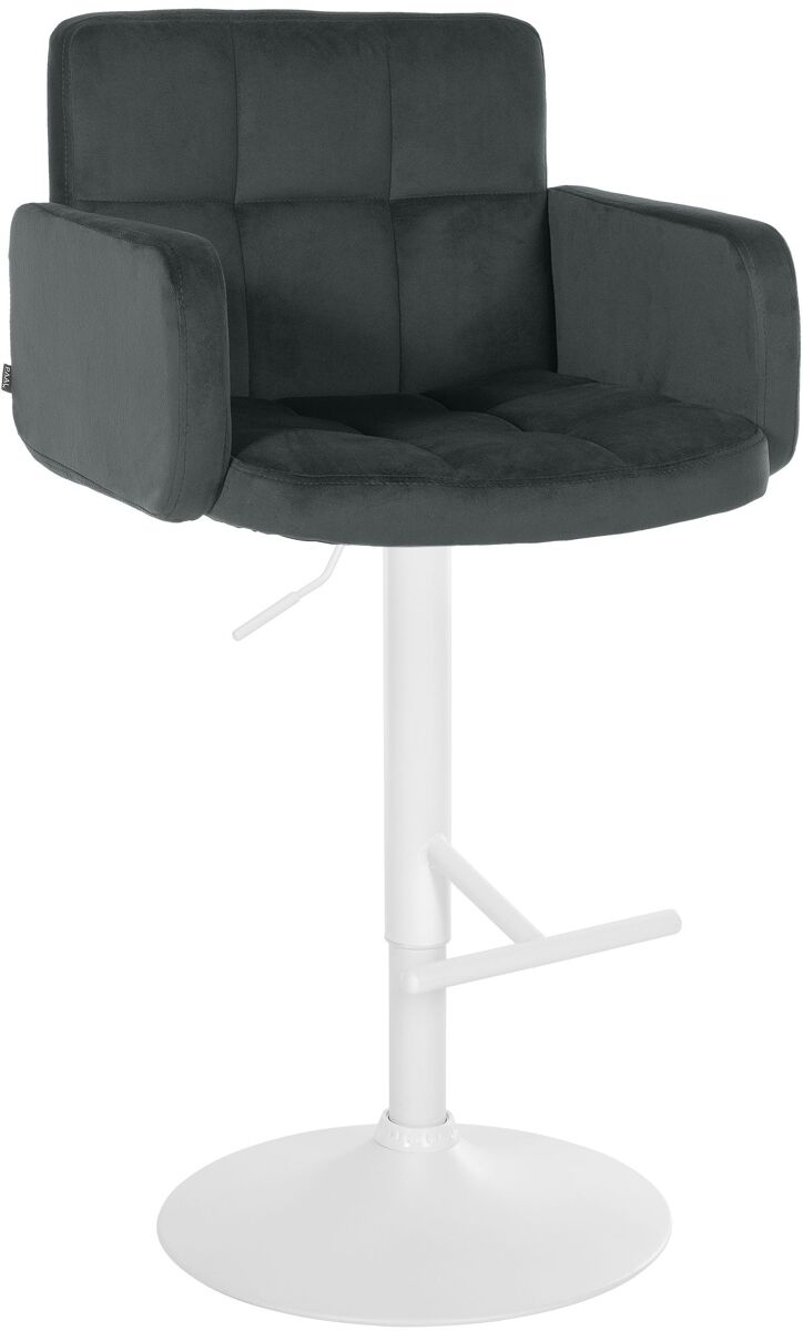 Taburete de bar los angeles terciopelo gris oscuro 56x60x93 cm
