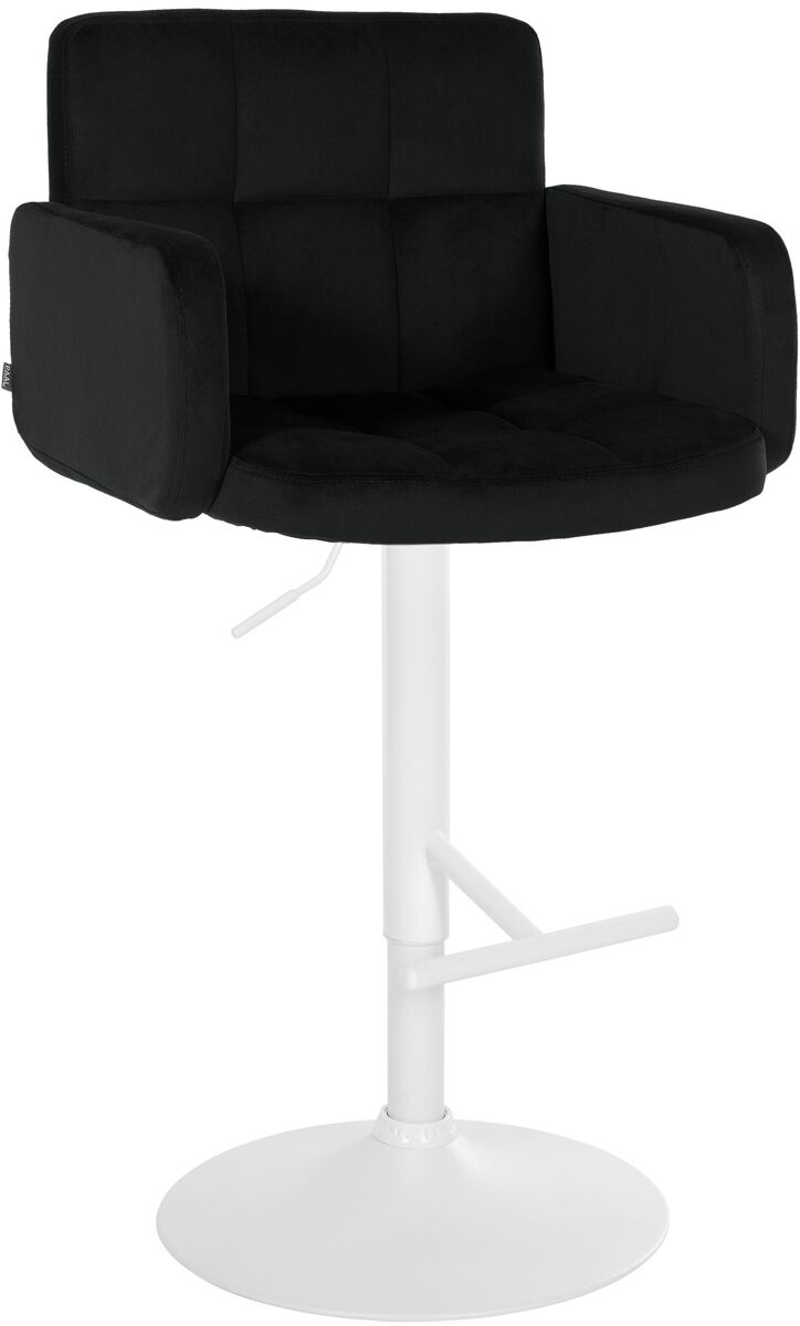 Taburete de bar los angeles terciopelo negro 56x60x93 cm