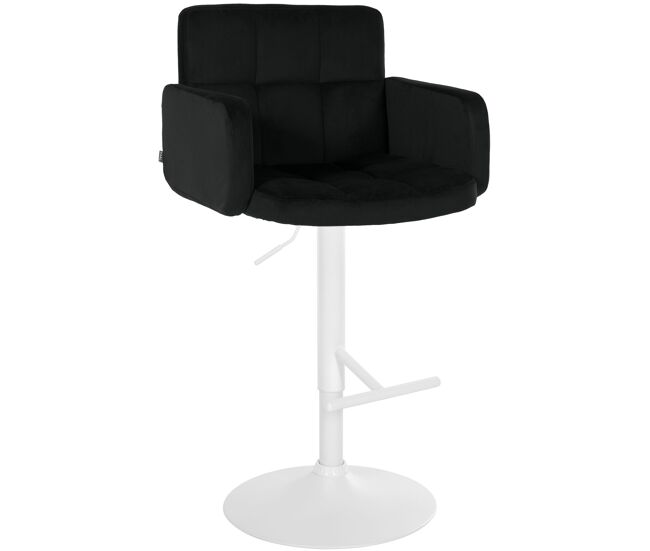 Taburete de bar los angeles terciopelo negro 56x60x93 cm