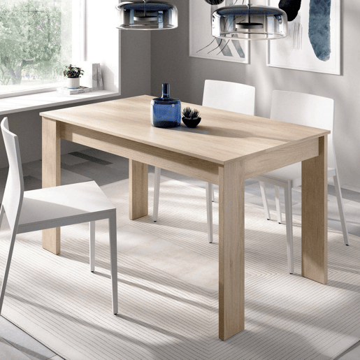 Mesa de jantar com efeito madeira