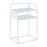 Mesa de apoio Riihimäki com prateleira em aço 65x40x30cm - Branco mate en.casa