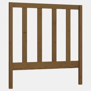 vidaXL Cabeceira de cama 95x4x100 cm pinho maciço castanho mel