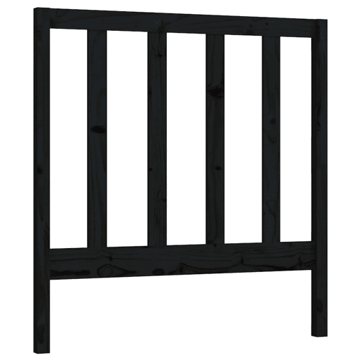 vidaXL Cabeceira de cama 81x4x100 cm pinho maciço preto