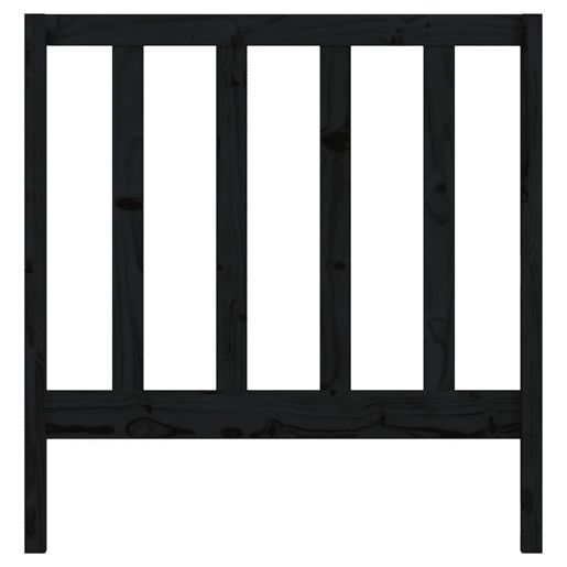 vidaXL Cabeceira de cama 81x4x100 cm pinho maciço preto