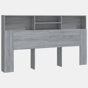 vidaXL Armário de cabeceira 180x19x103,5 cm sonoma cinzento