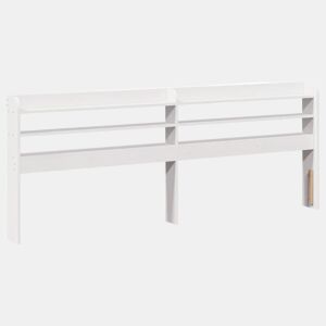 vidaXL Cabeceira com prateleiras 200 cm madeira de pinho maciça branco