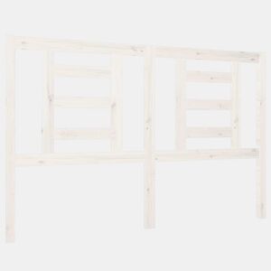 vidaXL Cabeceira de cama 146x4x100 cm pinho maciço branco