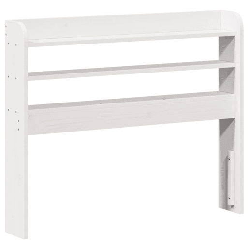 vidaXL Cabeceira com prateleiras 75 cm madeira de pinho maciça branco vidaXL Cabeceira com prateleiras 75 cm madeira de pinho maciça branco