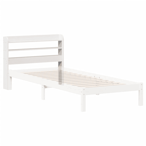 vidaXL Cabeceira com prateleiras 75 cm madeira de pinho maciça branco vidaXL Cabeceira com prateleiras 75 cm madeira de pinho maciça branco