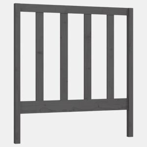 vidaXL Cabeceira de cama 95x4x100 cm pinho maciço cinza
