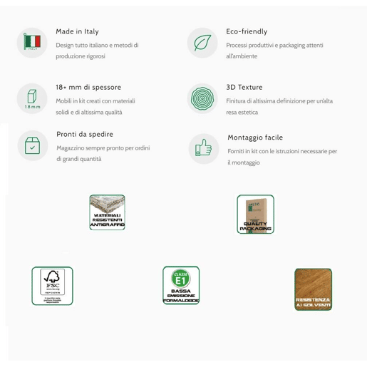 Estante de livros com efeito madeira
