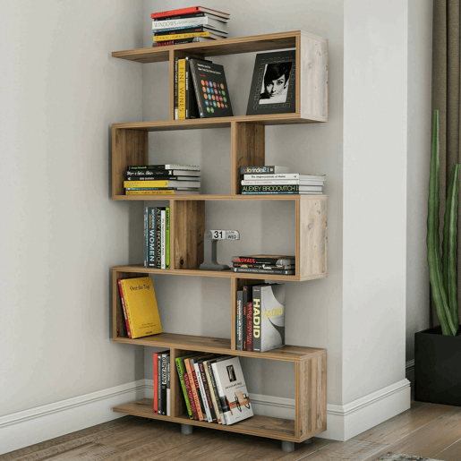 Estante de livros com efeito madeira Estante de livros com efeito madeira