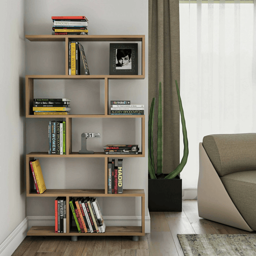 Estante de livros com efeito madeira Estante de livros com efeito madeira