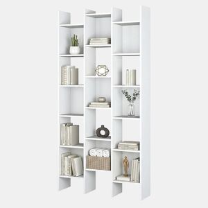 Estante de livros com efeito madeira
