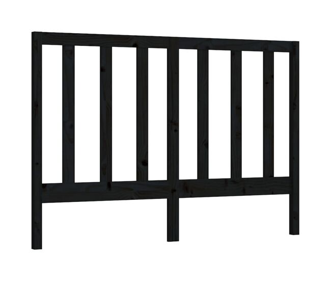 Vidaxl cabecero de cama madera maciza de pino negro 156x4x100 cm