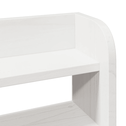 vidaXL Cabeceira com prateleiras 140 cm madeira de pinho maciça branco