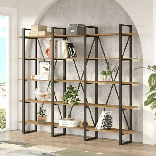 Estante de livros com efeito madeira Estante de livros com efeito madeira