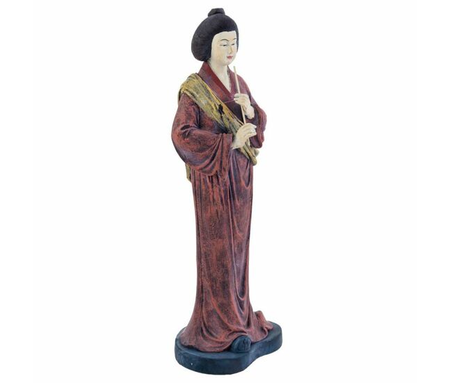 Figura decorativa alexandra house living poliresina oriental música 18 x 61 x 21 cm