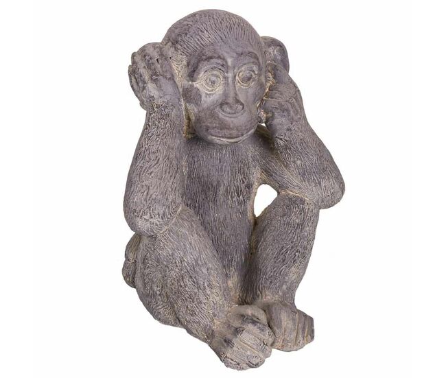 Figura decorativa alexandra house living gris magnesio mono 26 x 40 x 35 cm