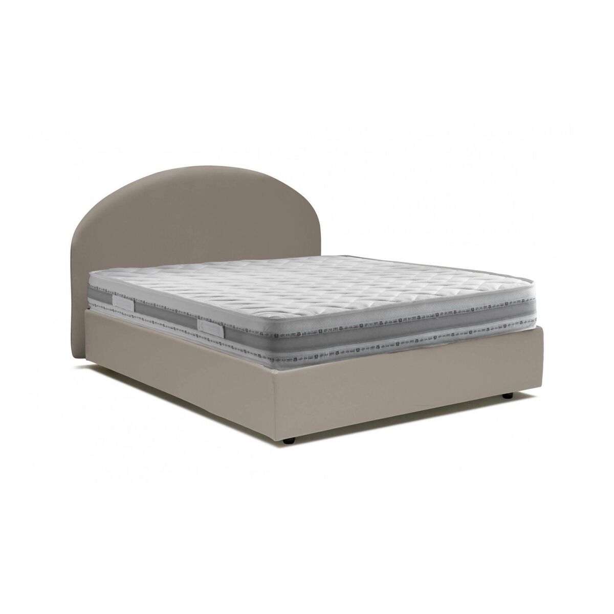 Cama de casal de tecido 175x205 Gris