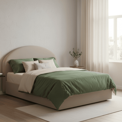 Cama de casal de tecido