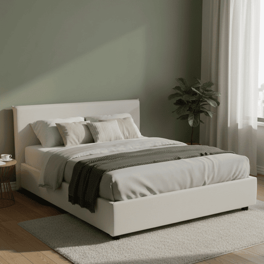 Cama de casal de tecido Cama de casal de tecido