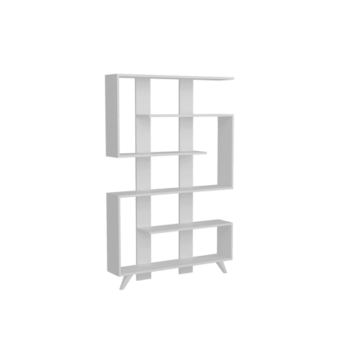 Estante de livros com efeito madeira