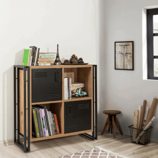 Estante de livros com efeito madeira Estante de livros com efeito madeira