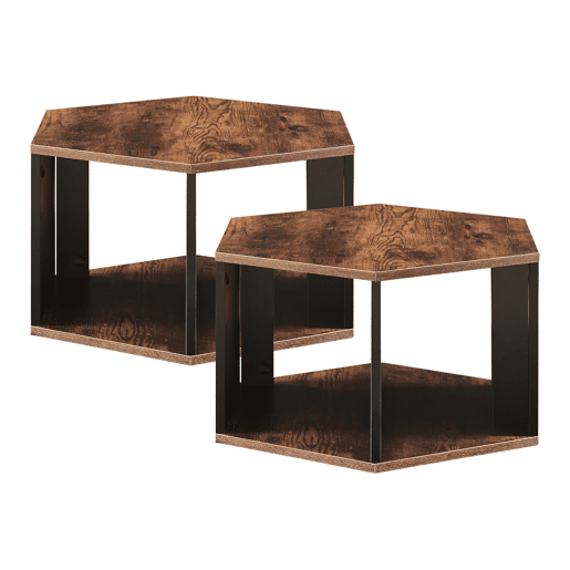 Conjunto de 2 mesas de centro Molde vertical ou horizontal - Efeito pretonoz en.casa