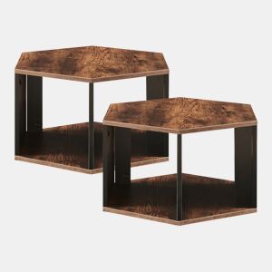 Conjunto de 2 mesas de centro Molde vertical ou horizontal - Efeito pretonoz en.casa
