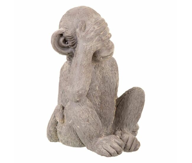 Figura decorativa alexandra house living gris poliresina mono 26 x 40 x 34 cm