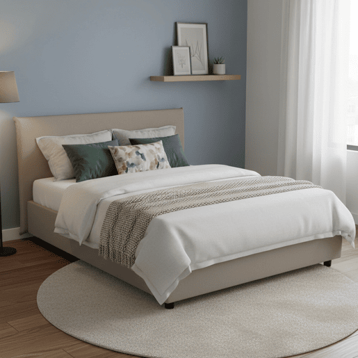 Cama de casal de tecido