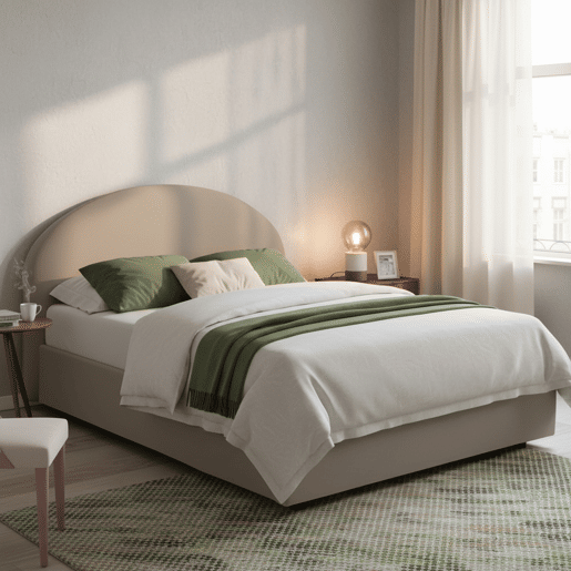 Cama de casal de tecido
