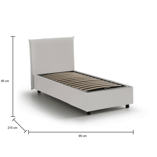 Cama de solteiro de tecido Cama de solteiro de tecido