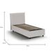 Cama de solteiro de tecido 95x215 Cama de solteiro de tecido 95x215 Blanco