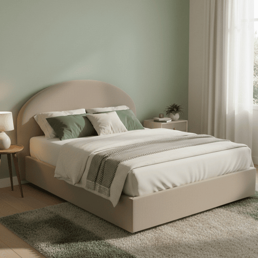 Cama de casal de tecido Cama de casal de tecido