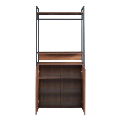 Bengaleiro de burro Larem com portas 180x84x40cm - Efeito nogueira en.casa