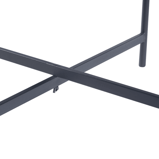 Mesa de centro Lier redonda de metal e vidro 40xØ61 cm - Preto en.casa