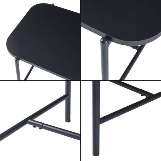 Mesa de centro Samnanger aglomerado de aço 110x50x45cm - Preto en.casa