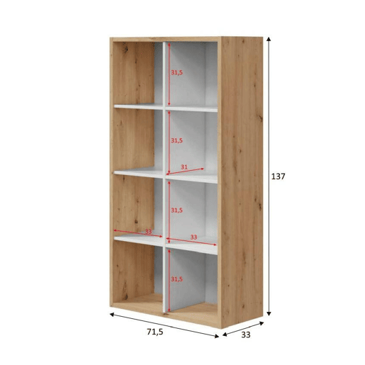Estante de livros com efeito madeira Estante de livros com efeito madeira
